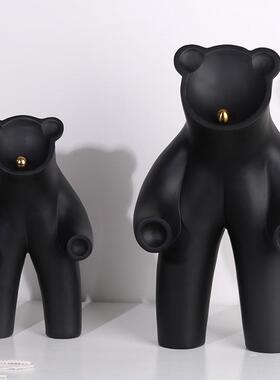 网红站姿通无面熊人摆件玩偶卡公仔桌面代简板约儿童样间现装SGX