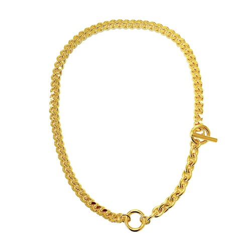 【礼物】NUMBERING 女黄铜镀金可调节项链 - 图0