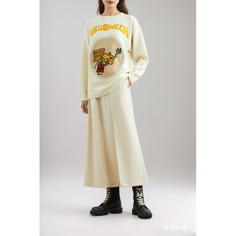 【折扣】Beautiful People 秋冬男女同款提花混纺童趣针织衫,淘宝优惠券,粉丝福利购,淘宝优惠卷