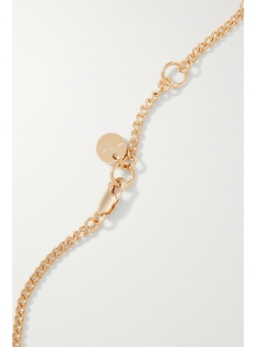 【折扣】Jacquemus 女精致金色金属草书logo吊饰金项链