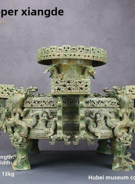 采购产品古董青铜方铜瓶，平底锅，葡萄酒储存，圆形葡萄酒容器，