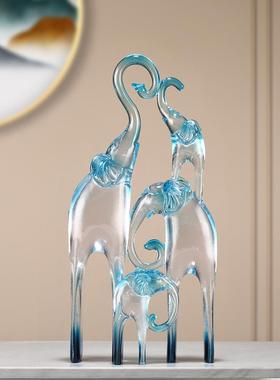 大高档创意家居雕塑装OEG面饰品客厅电视柜酒柜玄关桌轻奢招财象