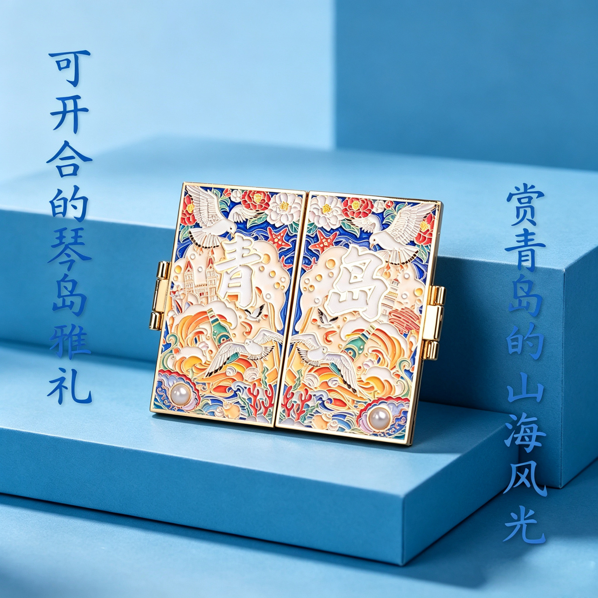 青岛开门金属冰箱贴成都上海无锡广州深圳北京杭州博物馆南京旅游