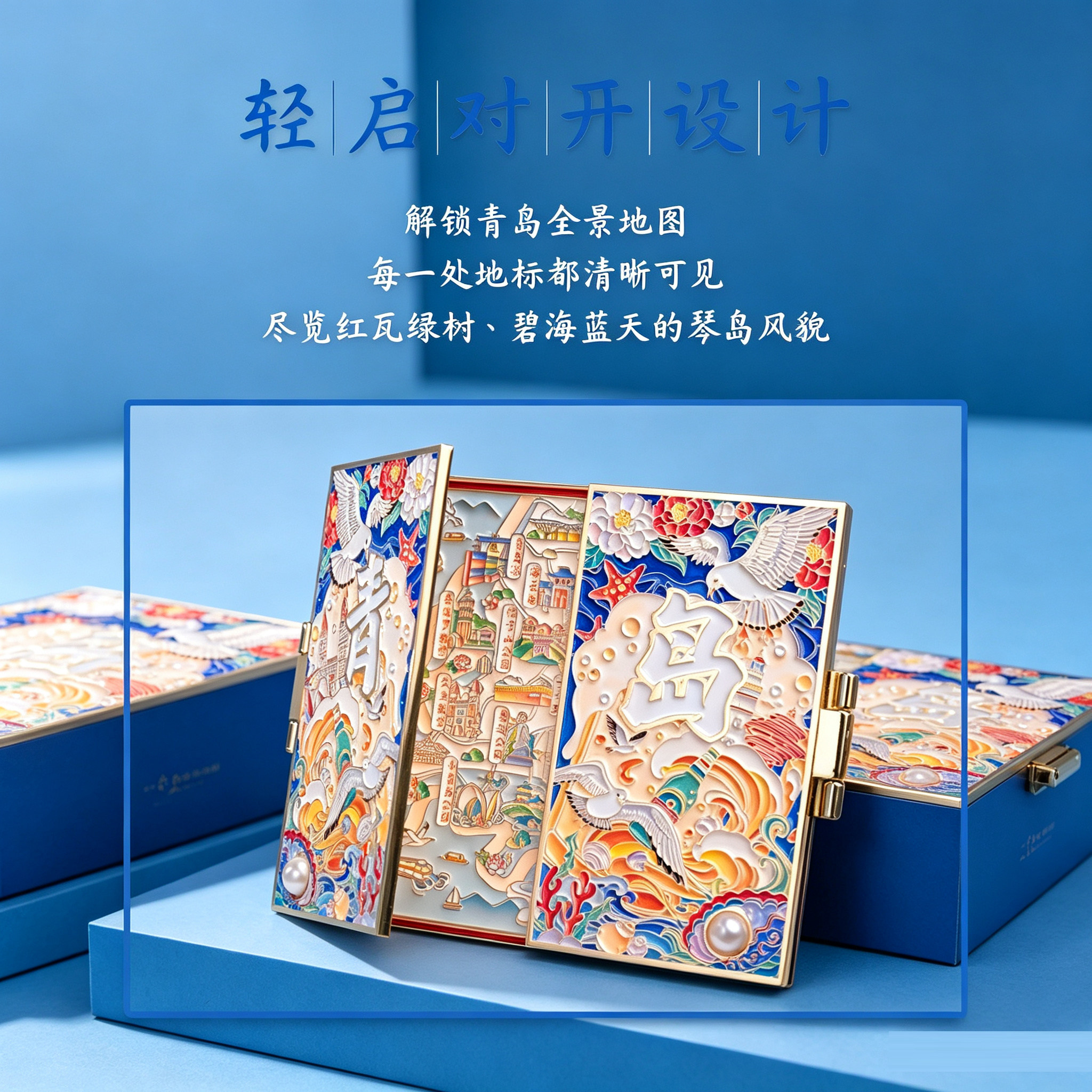青岛开门金属冰箱贴成都上海无锡广州深圳北京杭州博物馆南京旅游