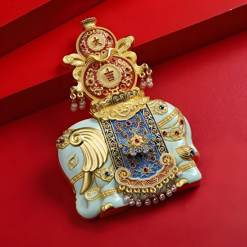 河北博物院文创大吉象冰箱贴小摆件北京故宫西安馆旅游纪念品 - 图1