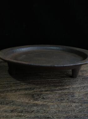 古董和古董热销收藏铸铁炉底盘灰色底座实用收藏民间怀旧工艺