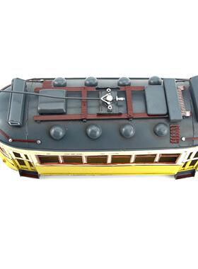 复古铁艺葡萄牙里斯本有轨电车模型手工桌面摆件创意软装装饰品