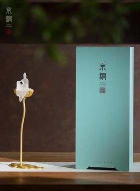 京铜纯铜香器家居室内香薰炉沉香檀香盘香炉琉璃茶室桌面禅意摆件