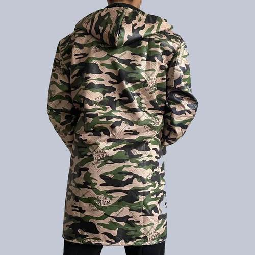 加绒加厚罩衣防水防油男款围裙工作服女干活带帽冬季外穿女中长款 - 图0