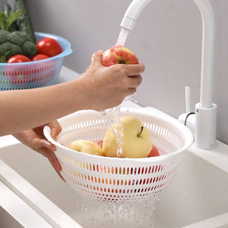 美丽雅果蔬筛沥水篮三色大号单层厨房洗菜洗水果果篮简约现代加厚,淘宝优惠券,粉丝福利购,淘宝优惠卷