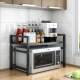 Kitchen retractable microwave oven rack storage rack multifunctional oven household multi-layer countertop storage rack factory sales