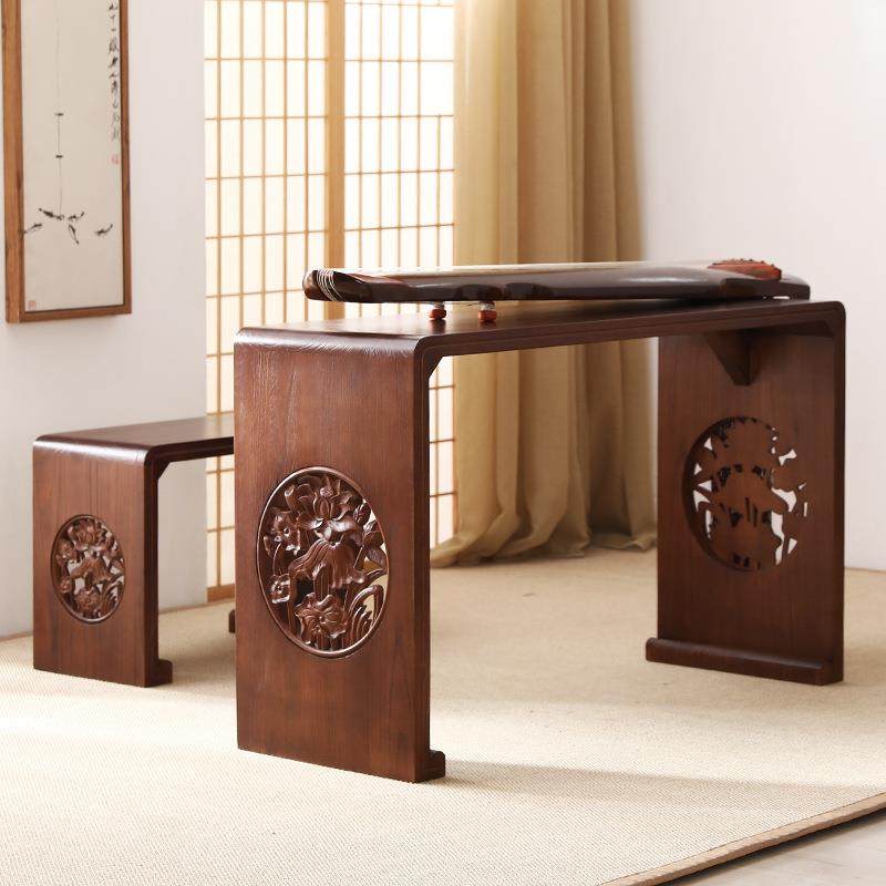 实古琴书桌凳共鸣琴桌新中式法桌子国学桌椅艺48书木画桌围棋桌茶,淘宝优惠券,粉丝福利购,淘宝优惠卷