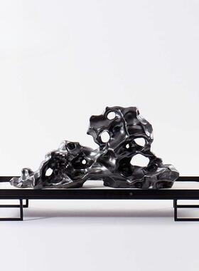 山新中陶瓷设太湖石铁艺沙盘假微景观F87568JH客式厅茶几玄关摆博