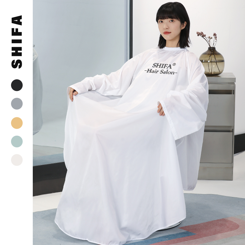 理发店围布发廊潮网红款透明剪发定制LOUGO美发不沾发 - 图0