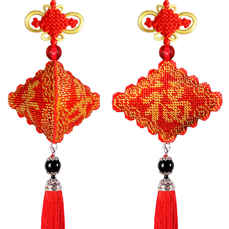 新款印花全珠绣平安福喜庆汽车挂件十字绣车内平安符后照镜.汽车,淘宝优惠券,粉丝福利购,淘宝优惠卷