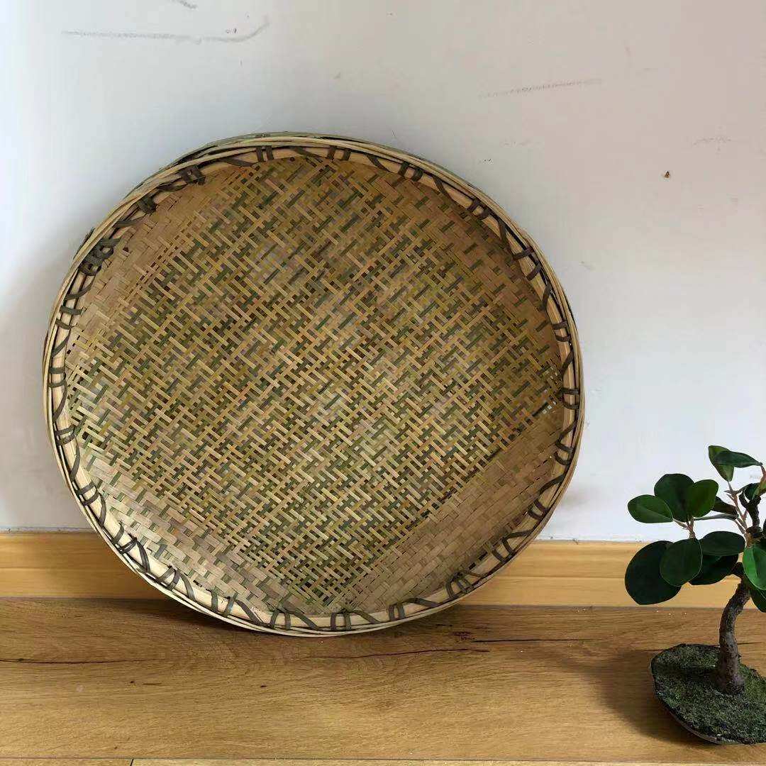 竹制品竹编簸箕有孔无孔竹筛x子家用晾晒圆米筛纯手工装饰农家竹,淘宝优惠券,粉丝福利购,淘宝优惠卷