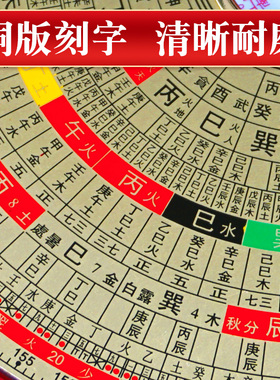 三合罗盘高精度专业铝镁合金罗经仪多尺寸随身携带八卦指南针摆件