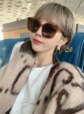 潘玮柏同款GM墨镜茶色大框显瘦