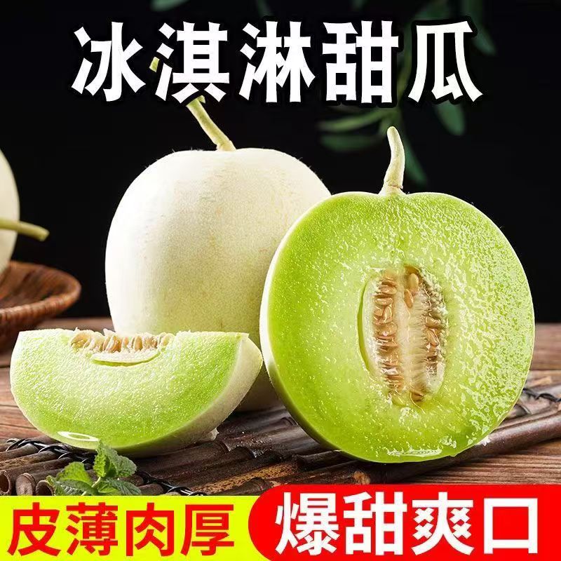 海南玉菇甜瓜蜜瓜正宗新鲜水果应季现摘当季冰淇淋香瓜甜瓜整箱