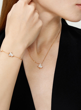 杜蔻蝴蝶贝母项链生日礼物