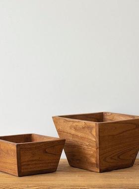 实木升子中式榫卯结构米杯量米器摆件婚礼开业升学摆件招财装饰盒