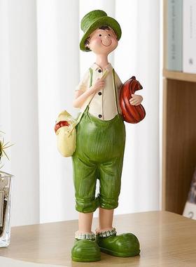 田园风可爱情侣摆件情人节礼物家居卧室床头柜摆设超市货架装饰品