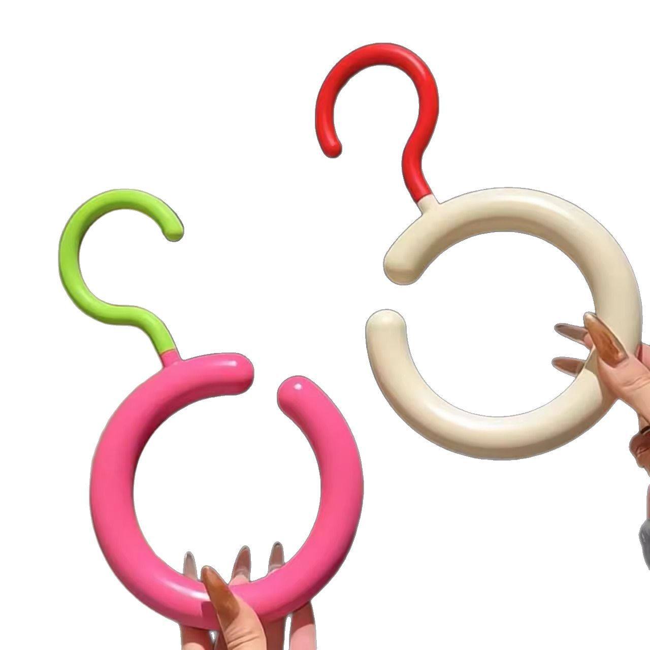 多巴胺挂钩多功能可旋转免打孔围巾帽子包包挂架圆形丝巾展示,淘宝优惠券,粉丝福利购,淘宝优惠卷