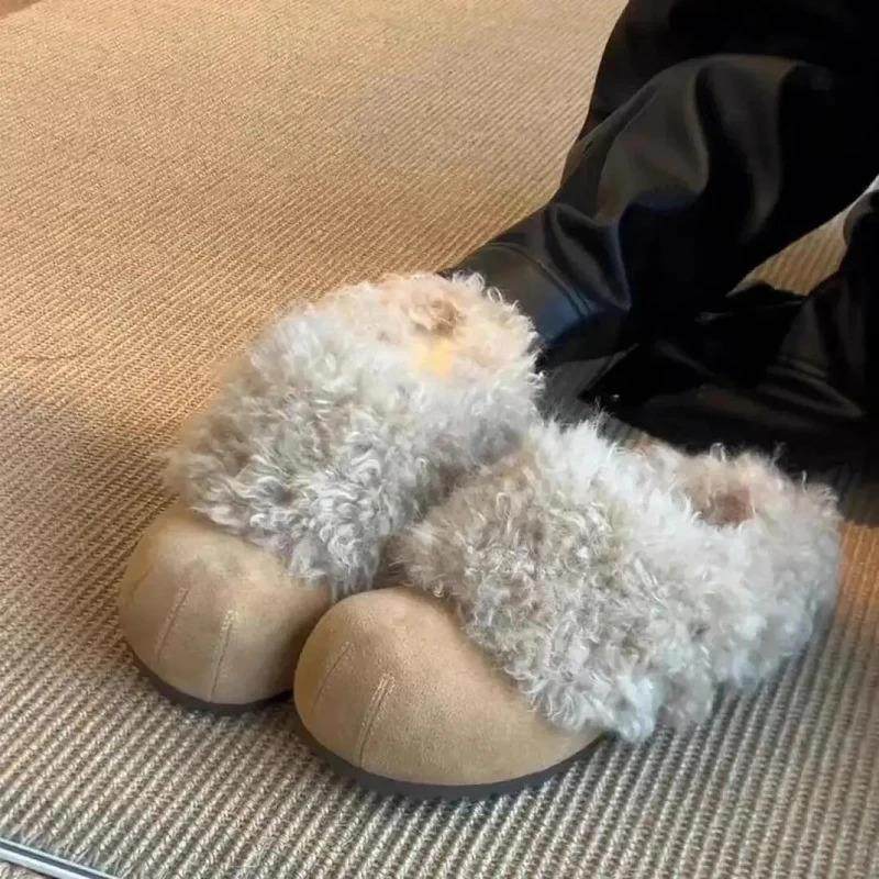 维尼百货精品店加绒毛毛鞋秋冬韩版百搭软底防滑保暖毛绒半拖,淘宝优惠券,粉丝福利购,淘宝优惠卷