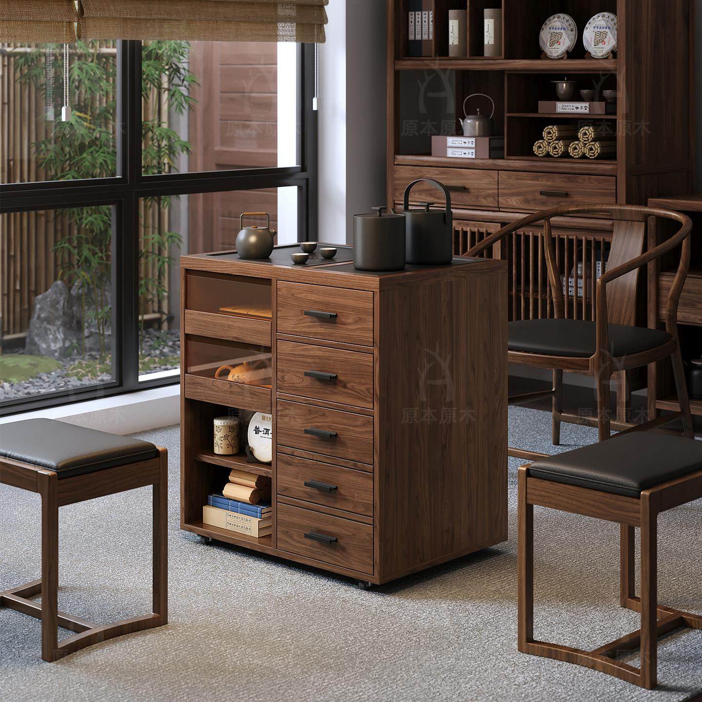 原本原木阳台茶桌小户型可移动全实木茶边几泡茶带烧水茶水柜茶台,淘宝优惠券,粉丝福利购,淘宝优惠卷