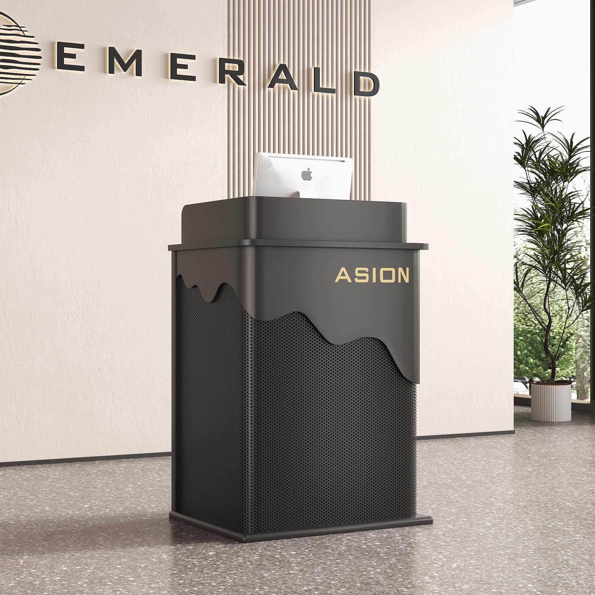 店铺迎宾台前台接待台餐厅烤漆小型收银台吧台黑色商场引导咨询台,淘宝优惠券,粉丝福利购,淘宝优惠卷