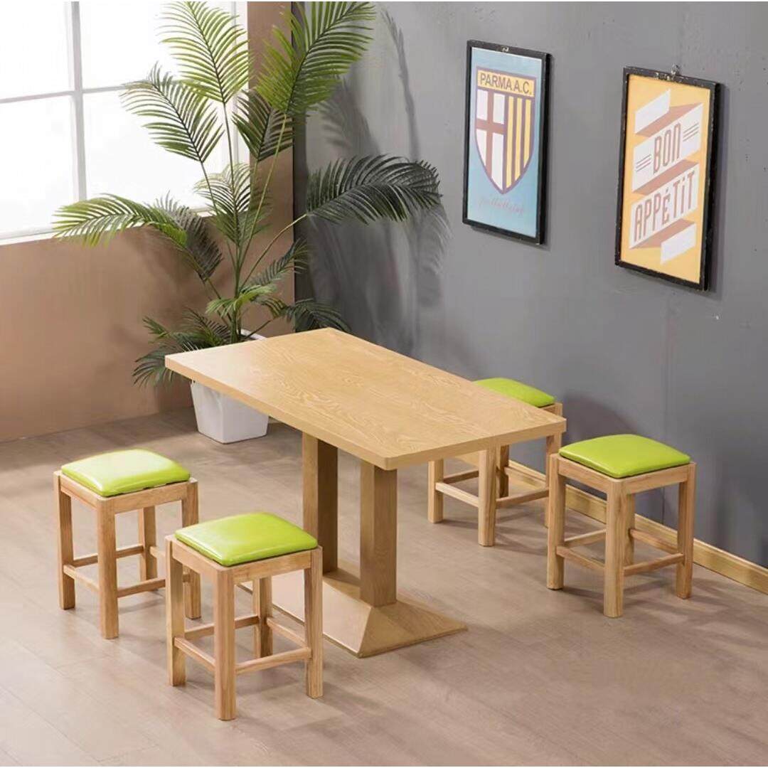 实木快餐桌椅组合无障碍豪华简单奶茶甜品餐厅汉堡火锅麻辣烫桌椅,淘宝优惠券,粉丝福利购,淘宝优惠卷