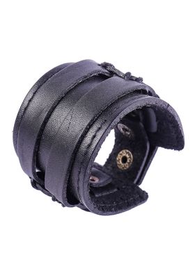 速卖通亚马逊真皮宽手链 wish朋克复古街拍男士牛皮手镯手环