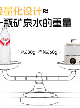兮滋滋便携式烧水壶旅行便携玻璃迷你恒温热水壶外出旅游折叠水壶