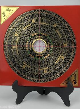 8寸罗盘经仪高精度纯铜专业综合高精度指南针书房办公室桌面摆件