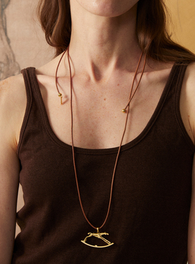 Mouhooland/暮后之地马年限定系列木马吊坠项链牛皮绳小马挂件