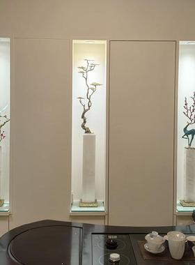 迎客松摆件客厅玄关走廊壁龛轻奢高级感新中式竖高细长艺术装饰品