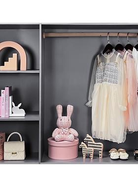 简约儿童房衣帽间摆件公主裙公仔现代样板间衣柜软装搭配组合套装