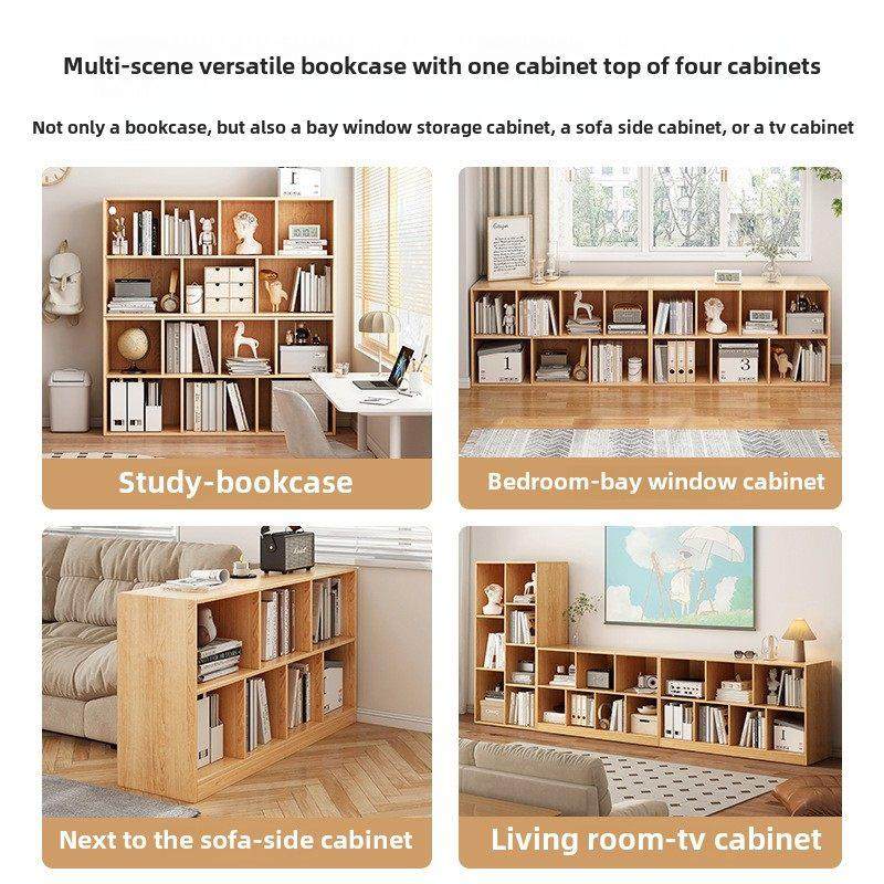 书架架地板立式低柜网格柜家用多层八隔间柜学生储物柜储物书柜,淘宝优惠券,粉丝福利购,淘宝优惠卷