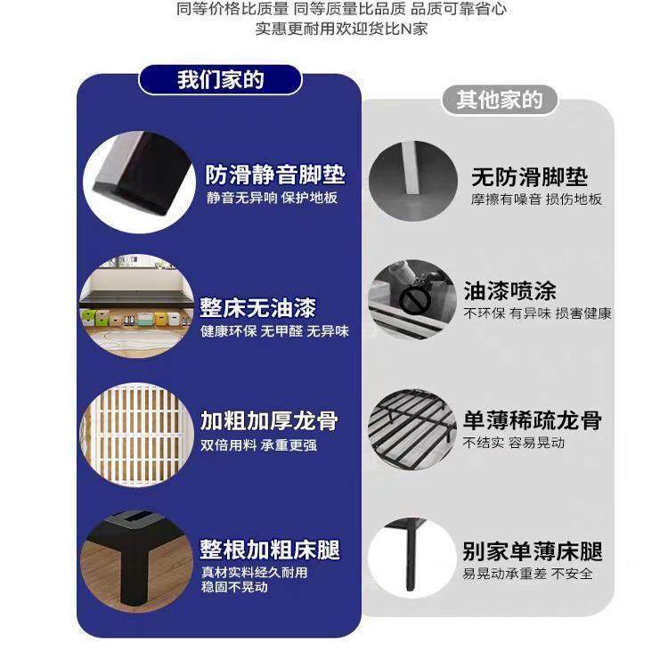 榻榻米铁艺床家用双人床小户型任意尺寸无床头靠背钢木床定制矮床,淘宝优惠券,粉丝福利购,淘宝优惠卷