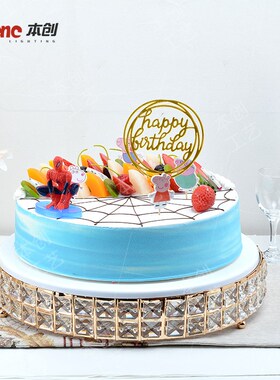 水晶干果盘蛋糕盘水果盘盘生日蛋糕展示架婚礼装饰甜品台玻璃果盘