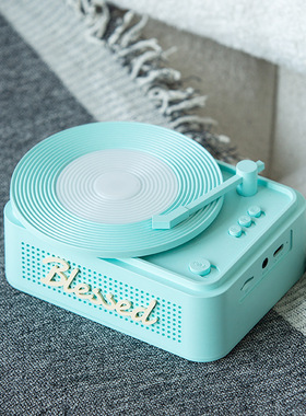 桌面创意小幸运蓝牙音响转盘