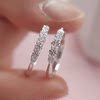 YUDANDUN Mosan Ring Five Princess Diamond Ring Five Diamond Inlay Versatile Simple and Elegant Daily Commuter Women