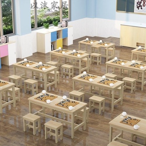 实木围棋桌套装象棋桌五子棋桌培训桌教学围棋桌椅组合棋盘桌两用 - 图1