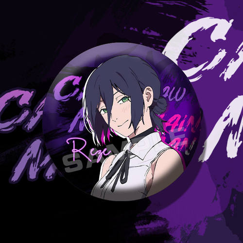 电锯人剧场版蕾塞篇帕瓦玛奇玛蕾塞周边75mm双闪大徽章谷子吧唧 - 图1