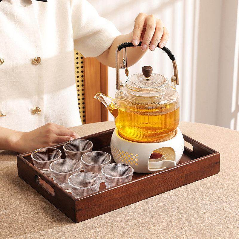 日式花茶壶，茶杯，耐热玻璃水果茶壶，蜡烛绝缘底座，方便豪华下,淘宝优惠券,粉丝福利购,淘宝优惠卷