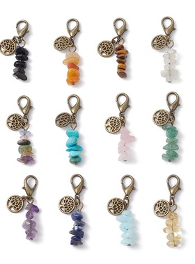 碎石藏式合金半成品吊坠