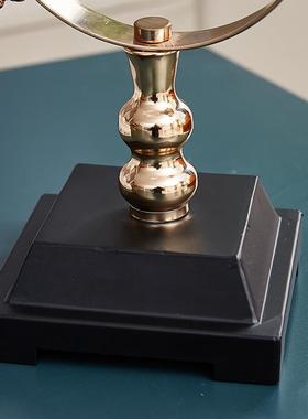 书房客厅欧式水晶球桌面装饰品简约玄关样板间轻奢风电视柜摆件