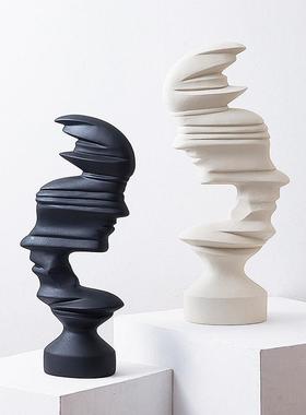 北欧雕塑摆件别墅艺术品落地抽象大号摆设酒店玄关走廊过道装饰品