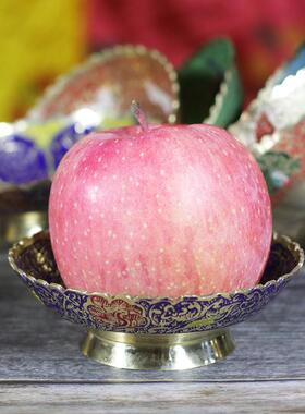 尼泊尔佛事用品厂家直供果盘铜制供水碗家用供奉精美果盘摆件10cm