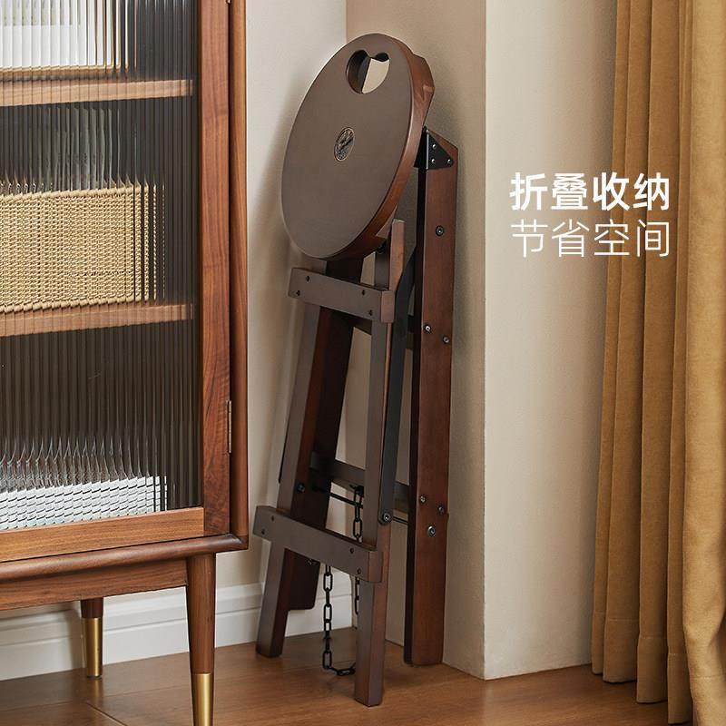 实木创意可折叠梯凳家用门口登高凳子三步梯多功能两用梯子爬梯,淘宝优惠券,粉丝福利购,淘宝优惠卷